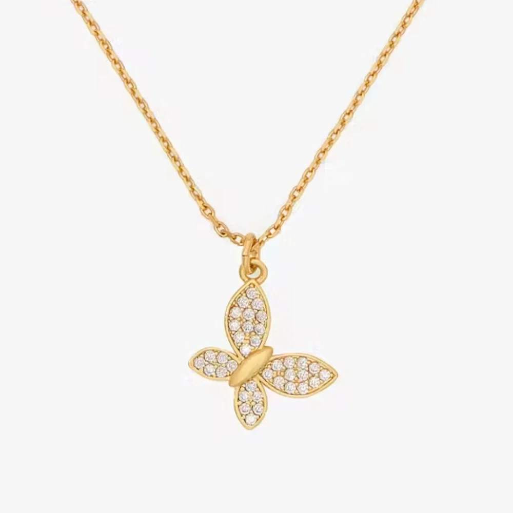 KATE SPADE Lucky Charm Pavé Butterfly Pendant NWT‎ - Picture 4 of 5